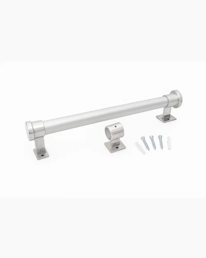Imagen de tubo de aluminio junto a sus accesorios | Tubo de aluminio